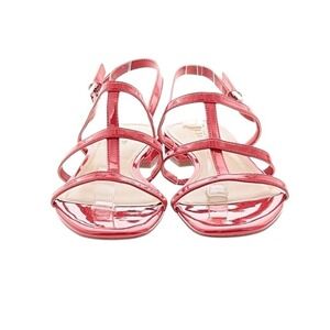 J. Crew Caged Ankle Strap Sandals Shoes Women's 8 Spectrum Red